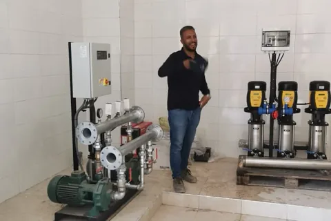 Installation électrique dans un tableau technique